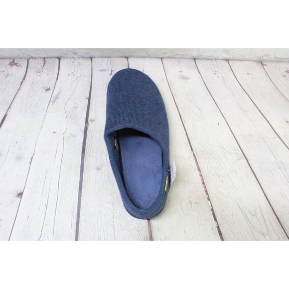 LL Bean Blue Sweater Knit Fleece Cozy Comfort Slipper Scuff Size 10 M - Picture 6 of 9